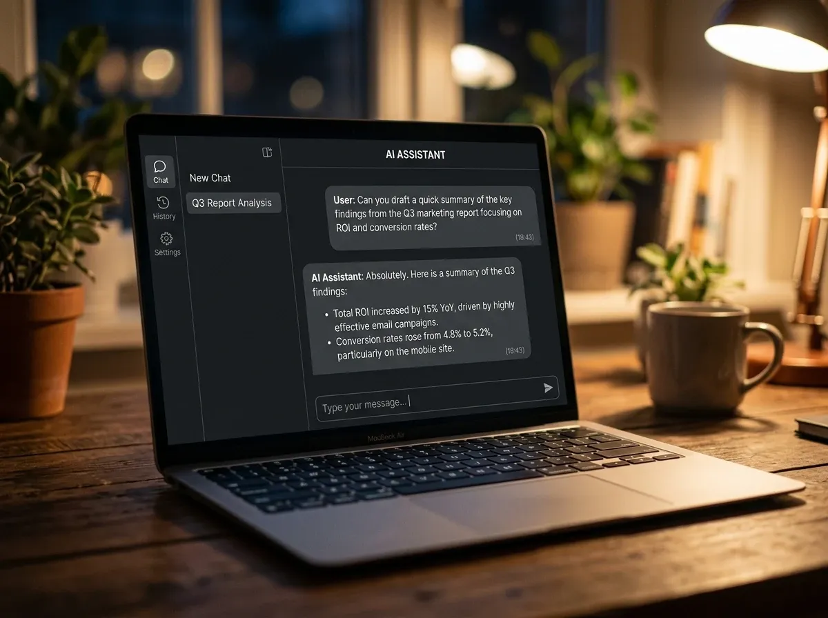 AI tool interface showing practical small business use cases
