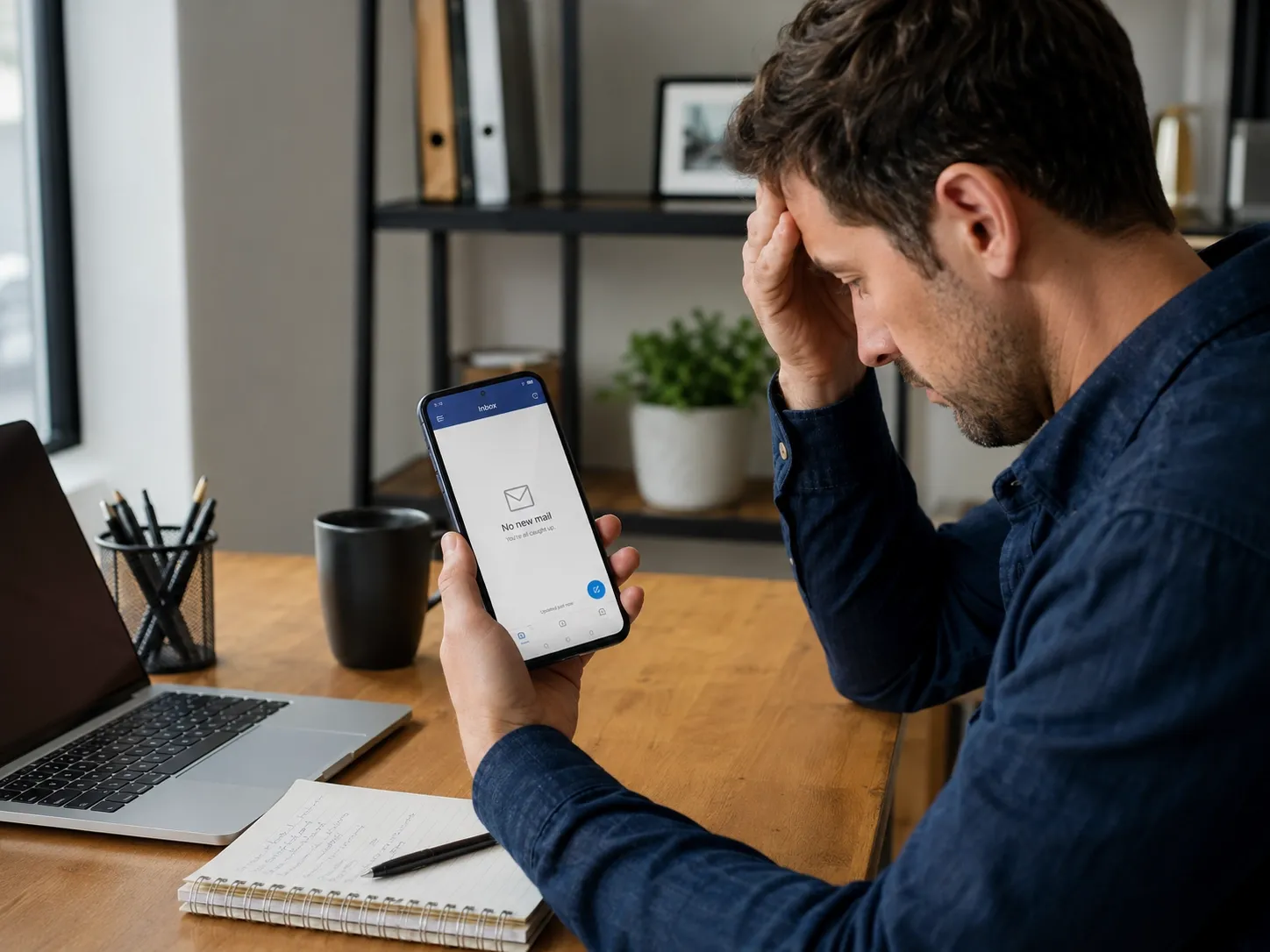 Frustrated business owner waiting for email support response