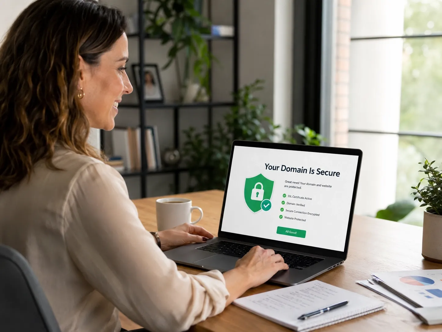 Business owner confidently managing their digital assets