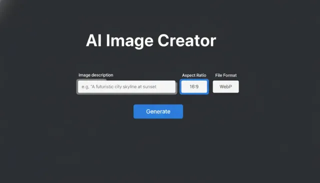 Custom AI image generator tool built in Google AI Studio