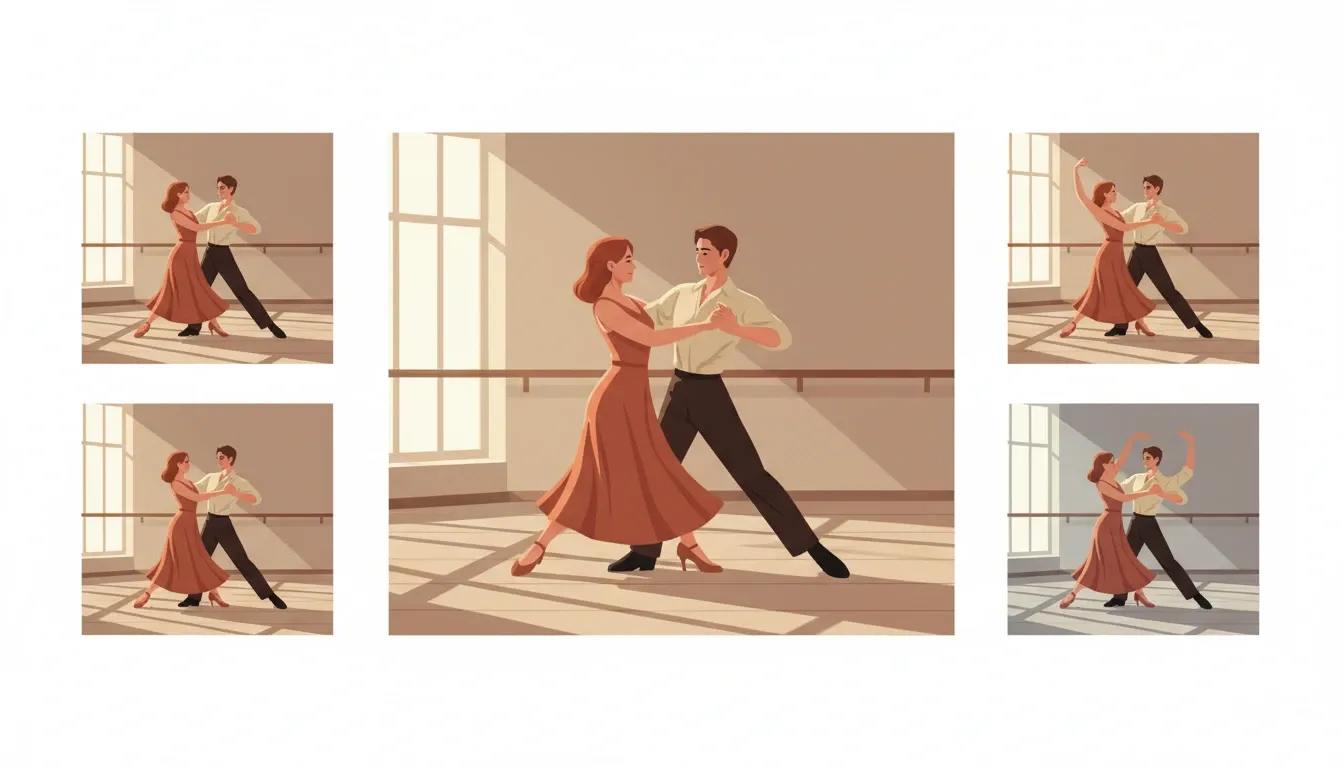 Example of a Nano Banana 2 generated hero image for the dance studio site