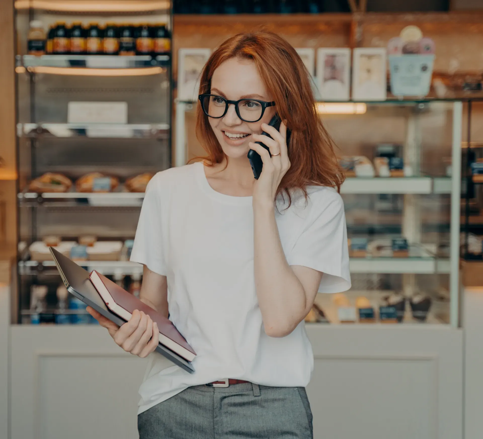 Business owner considering AI website tools